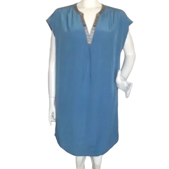 JOIE Silk Dress, M, BOSI model, Sleeveless, Shirt Hem Curve, Unlined - Picture 1 of 14